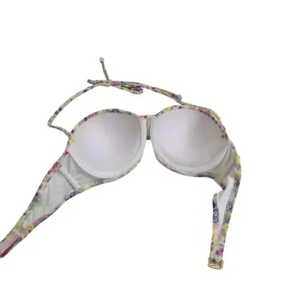 Victoria's Secret Floral Bikini Top Halter Colourful  Size 34C - Picture 6 of 8